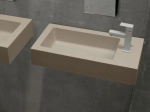 Plan vasque lavabo sur mesure : L 50 à 201 x P 30 à 51 cm, finition lisse mate, 10 couleurs au choix, Anti bactérien, résine Akrytan® teinté dans la masse, Livraison Offerte.
